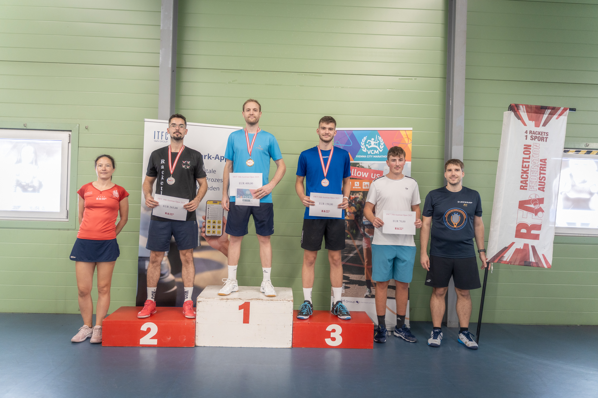 Internationale Racketlon-Elite in Wien